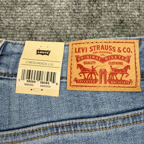 Levis Jeans Womens 2‎ Medium 26x30 (Fit 26x27) 721 High Rise Skinny Distressed - Picture 11 of 16